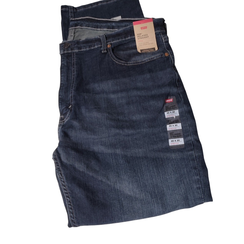 Levis 559 Relaxed Straight Jeans Mens 40x30 (40x29 Actual) Stretch Denim NWT